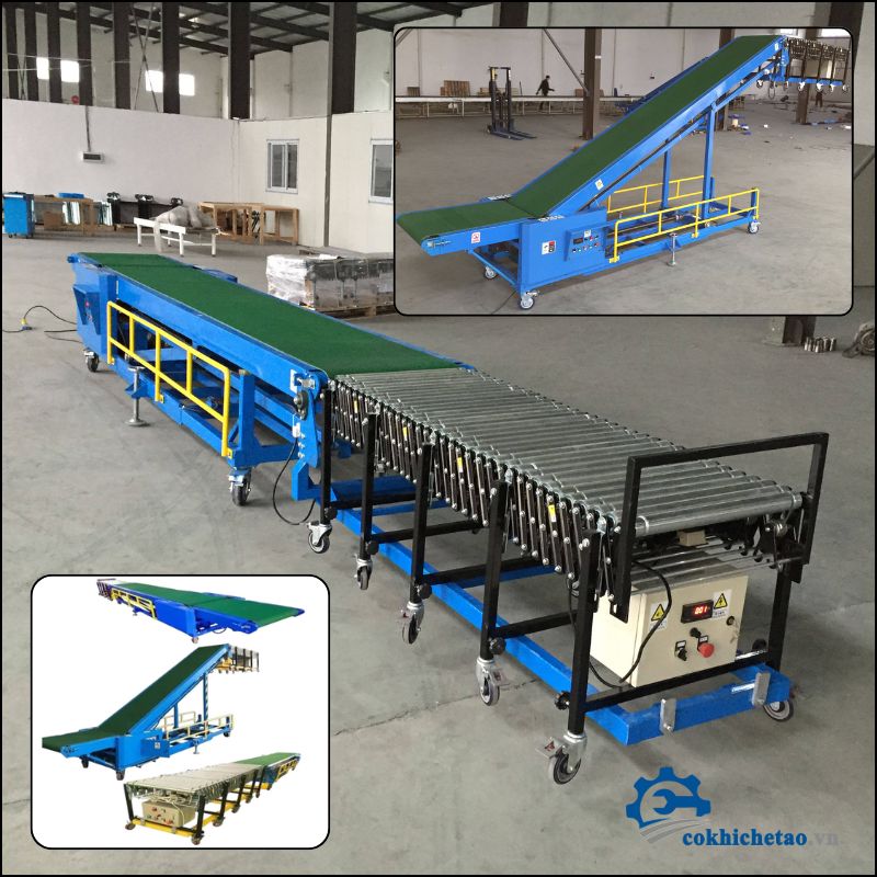 Băng tải chuyển hàng lên xe