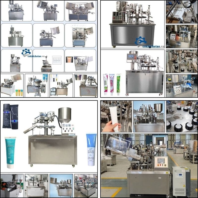 Máy chiết rót dập tuýp tự động 