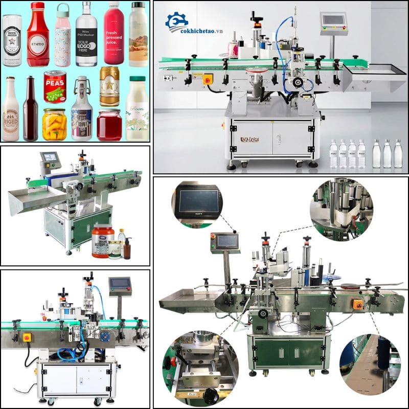 Máy dán nhãn chai tròn tự động