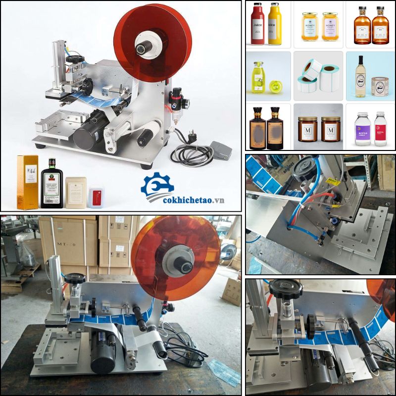 Máy dán nhãn chai vuông bán tự động