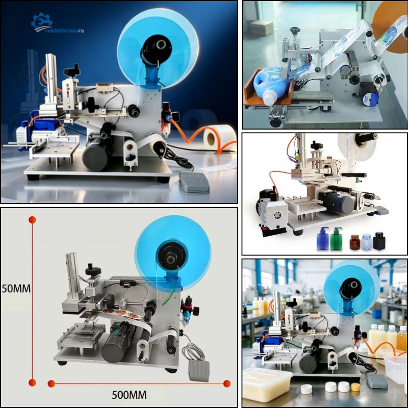 Máy dán nhãn decal hộp vuông
