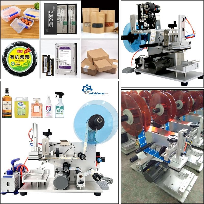 Máy dán nhãn chai vuông bán tự động
