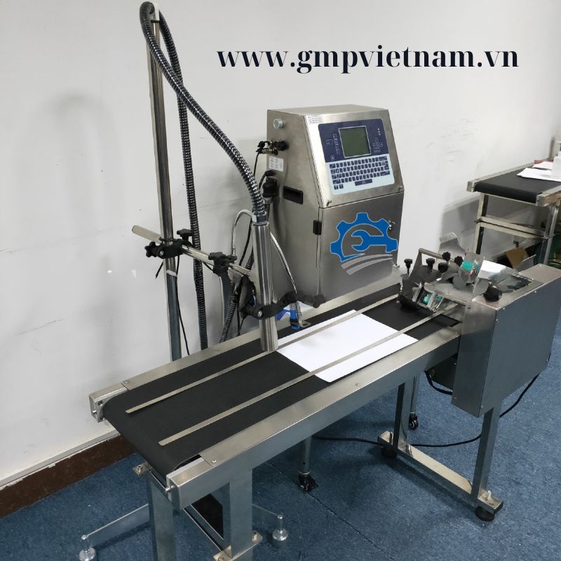 Máy in phun date có băng tải