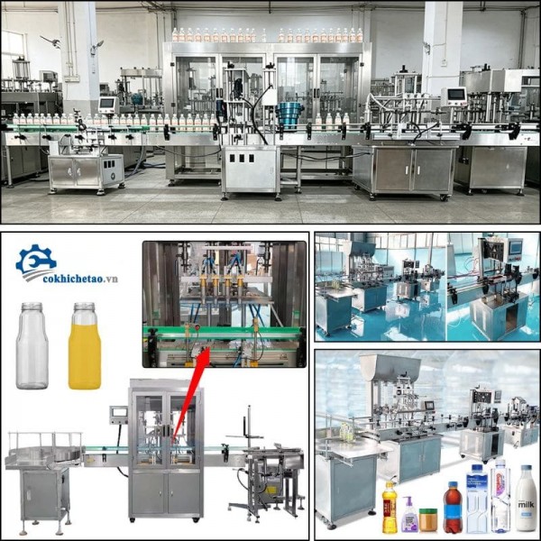 Cung Cấp Dây Chuyền Máy Chiết Rót Đóng Nắp Chai Dán Nhãn Tự Động Hóa