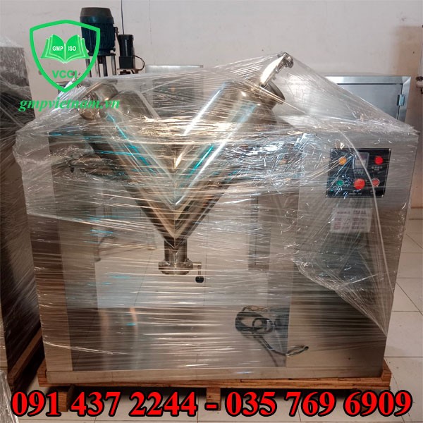 Máy trộn chữ V 50L| Máy trộn bột công nghiệp có cánh khuấy